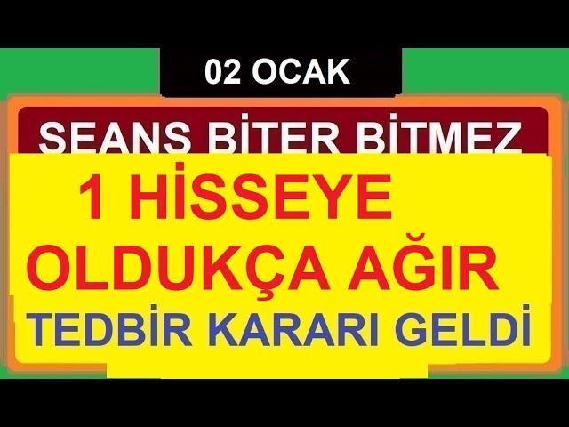 SEANS BİTER BİTMEZ 1 HİSSEYE OLDUKÇA AĞIR TEDBİR KARARI GELDİ | BIST BORSA PARA ŞİRKET KÂR COIN