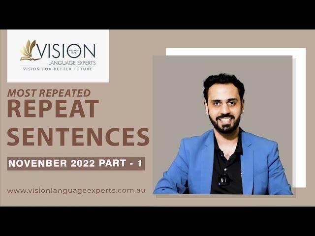 PTE Speaking Repeat Sentences - Vision Language Australia