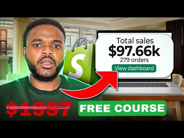 How To Start Shopify Dropshipping In 2024 (FOR BEGINNERS) FREE COURSE