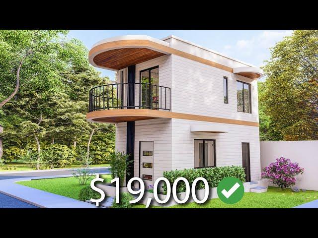 (4x7 Meters) Small House | Two Storey Tiny House Design | 2 Bedroom | House Design Ideas