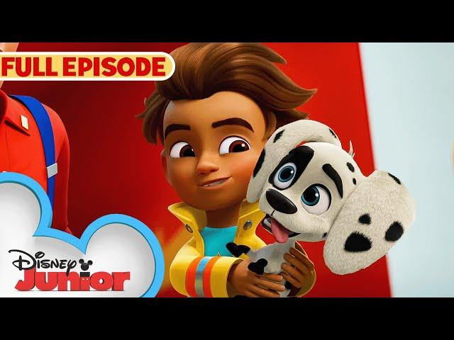 Firebuds First Episode! | S1 E1 | Full Episode | Car in a Tree / Dalmatian Day | @disneyjr