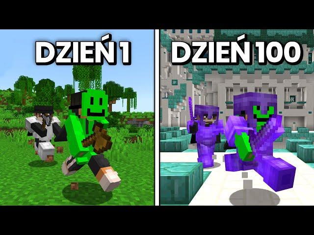 PRZEŻYŁEM 100 DNI w Minecraft, UCIEKAJĄC przed ŁOWCĄ...