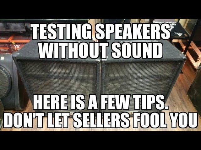 TIP. Testing speakers in the field without sound equipment, before buying