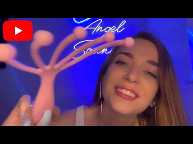 Sleep Triggers  AngelSounds asmr scalp massage , face brushing, glass tapping & rollers