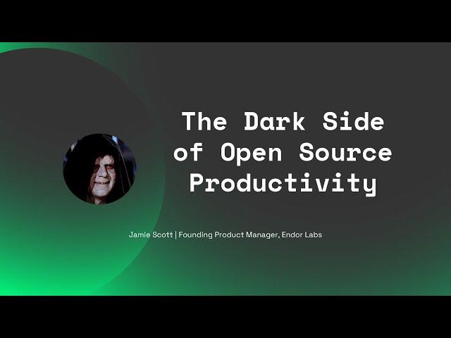 The dark side of open source productivityBy Jamie Scott