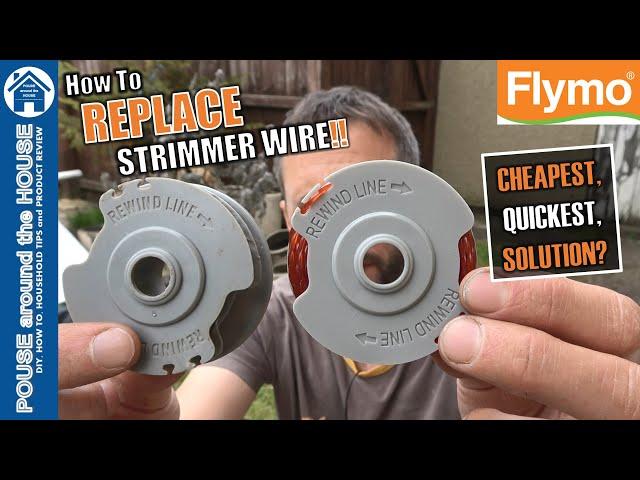 How to replace Flymo strimmer wire, QUICKEST & CHEAPEST solution! Flymo spool wire replacement.