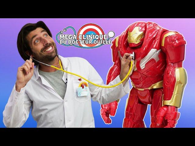 Vidéo pour garçons. Iron man pompe les muscles! La Mega Clinique #36 en français