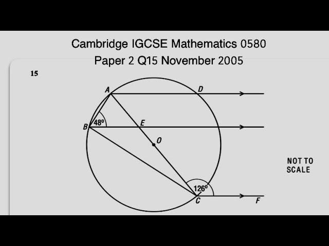 Cambridge IGCSE Mathematics 0580 Paper 2 Q15 November 2005 | Geometry Problem