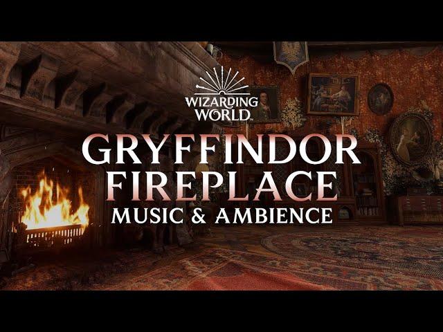 Gryffindor Fireplace  | Hogwarts Common Room Music & Ambience