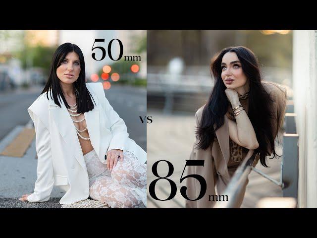 INSANE STREET PORTRAITS ! 50mm vs 85mm | Canon R8 Photography