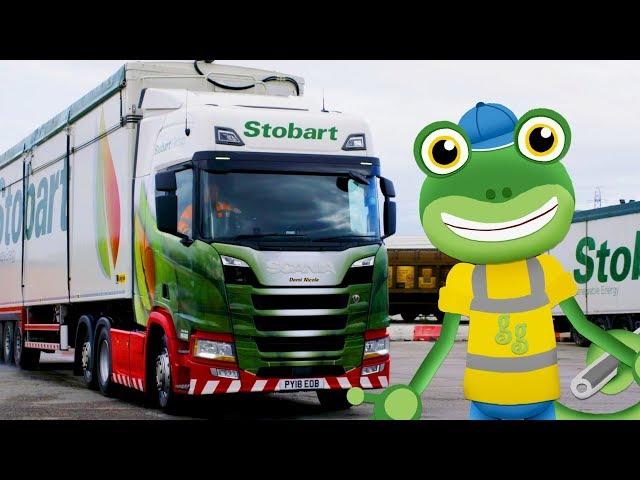 Gecko And The Big Lorry! Gecko's Real Vehicles | Trucks, Lorrys, Buses and More | Learning For Kids