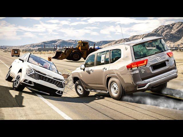 Road Potholes and Bumps Crashes [01] BeamNG.Drive