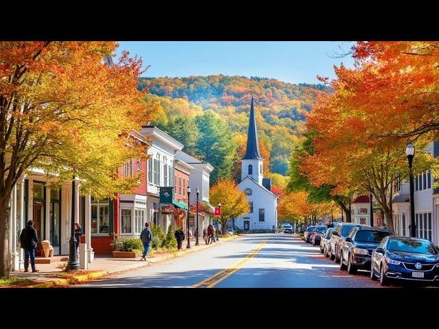 Prettiest American Town to See Autumn Foliage - WOODSTOCK Vermont New England Autumn Foliage Trip