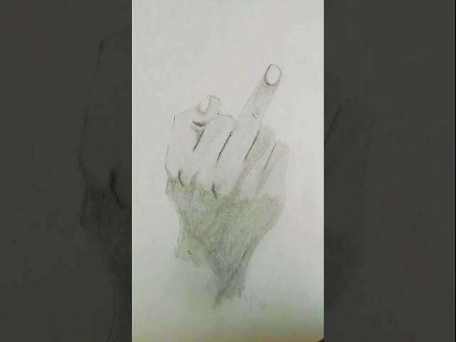 how to draw middle finger ll manjot art's ll