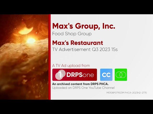 Max's Resaturant TV Ad Q3 2023 15s (Philippines) [CC/ST]