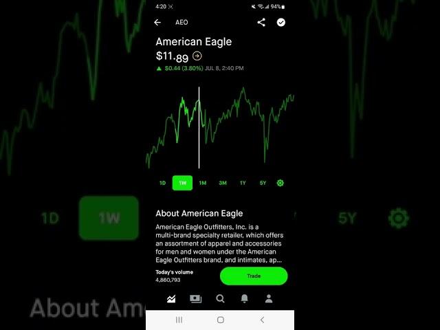 American Eagle Robinhood Stock Market Investing