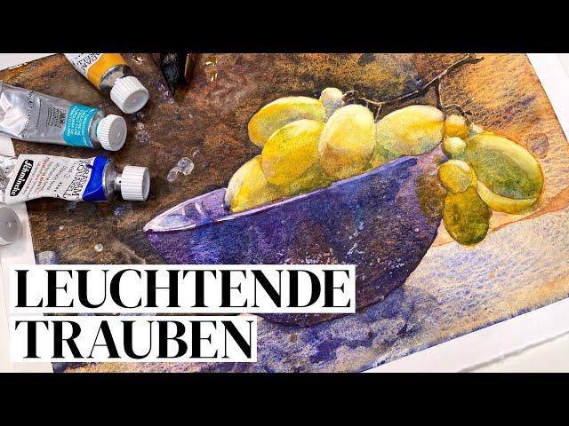 Leuchtkraft durch Dunkelheit! - Aquarell von dunkel nach hell