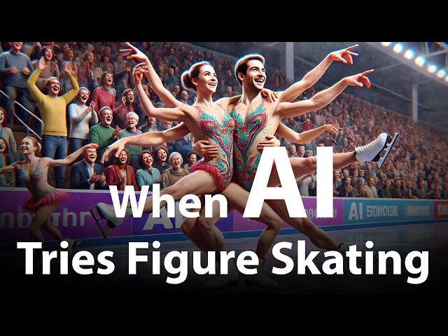 Funny AI-Generated Figure Skating: Wacky Spins and Tricks!