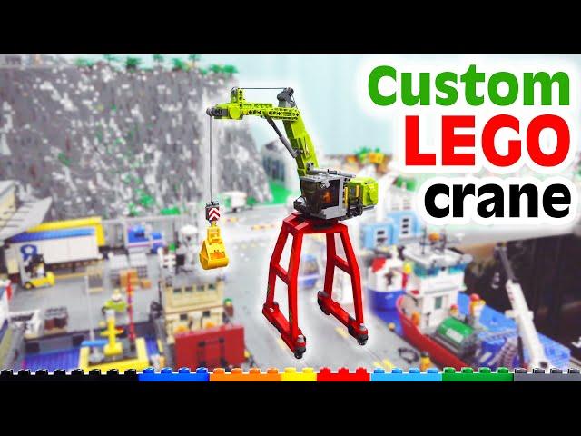 LEGO Harbor Crane design & build, start to finish process & explanation!