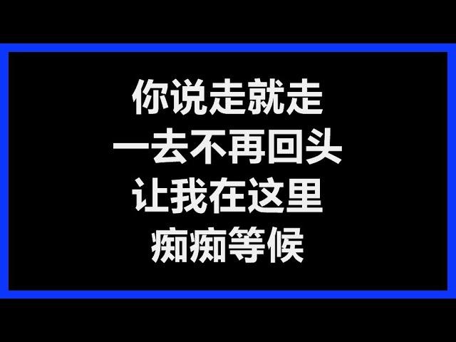 黎沸挥 - 《说走就走》 [歌词]