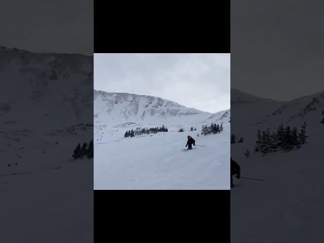 Hitting a jump at Loveland ski area #lovelandskiarea #skiing #snow #jump