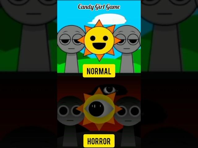 Which one Version? Normal VS Horror Incredibox Sprunki  Mr. Sun #incrediboxsprunki #animation