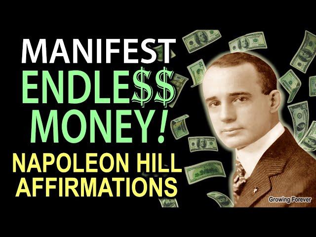 The SECRET To Manifest MONEY! Napoleon Hill Affirmations - Wealth While You Sleep Meditation