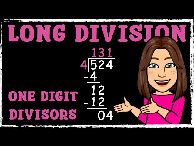 1-digit Divisor | Long Division | Maths with Mrs. B