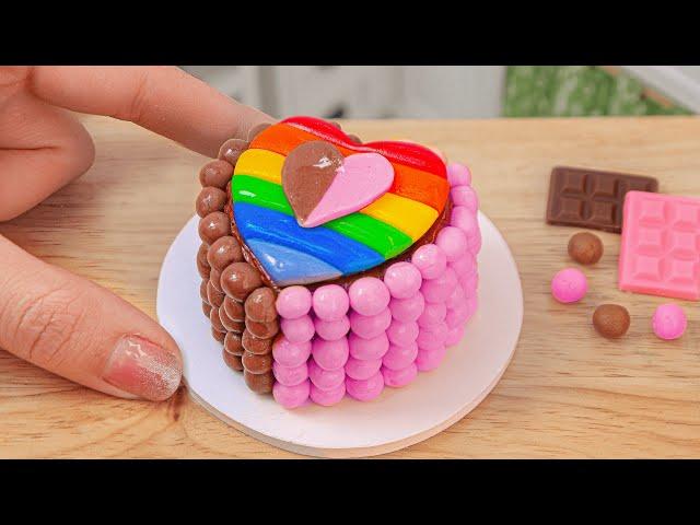 Satisfying Miniature Rainbow Pop It Chocolate Cake Decorating  Amazing Rainbow Chocolate Cake