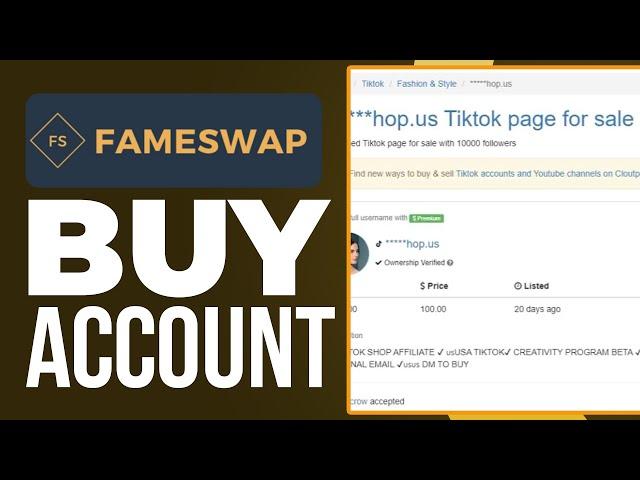 How To Buy A TikTok Account Safely On Fameswap (Full Guide)