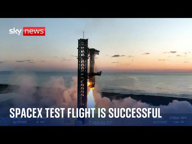 SpaceX rocket booster makes successful landing after test launch - using 'chopsticks'