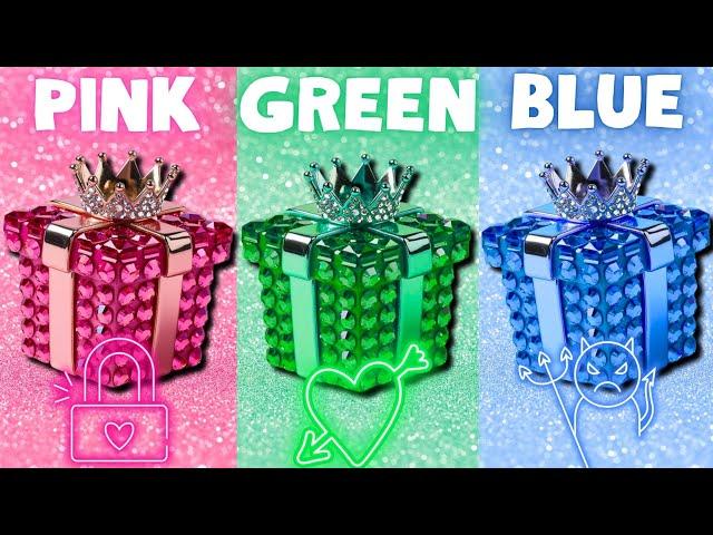 Choose your Gift  || 3 gift box challenge|| Pink , Green vs Blue 🩷 #chooseyourgift