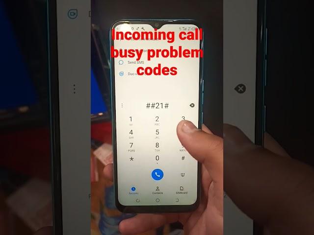 incoming call busy problem solve code short