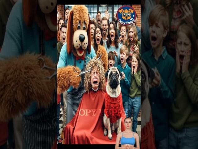  Evolution of Dog : Quaint Scene in Barbershop ️ #doglover #puppy #dog #shorts #copypuppy