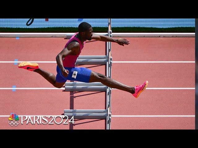 USA's Rai Benjamin clears competition in 400m hurdles heat | NBC Sports