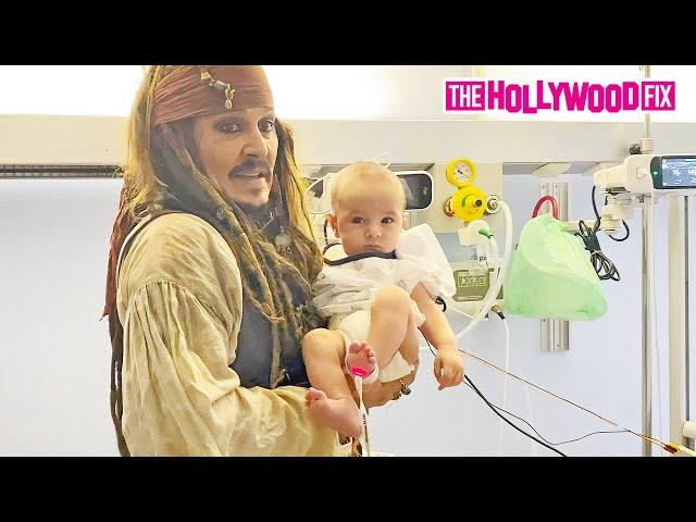 Johnny Depp Dresses Up As Captain Jack Sparrow To Cheer Up Children At The Hospital In Spain