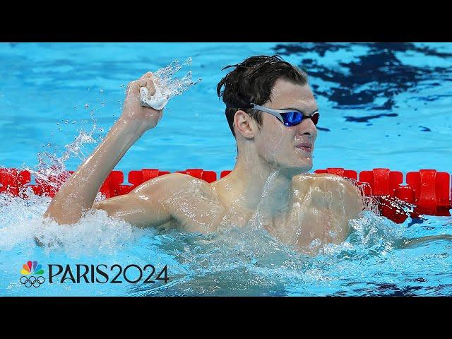 Hubert Kos displays FINISHING POWER in 200m backstroke final victory | Paris Olympics | NBC Sports