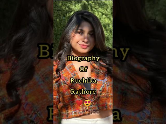 Ruchika Rathore's Biography️||Facto Vibe||#ruchikarathore #biography #viral #ytshorts #shorts