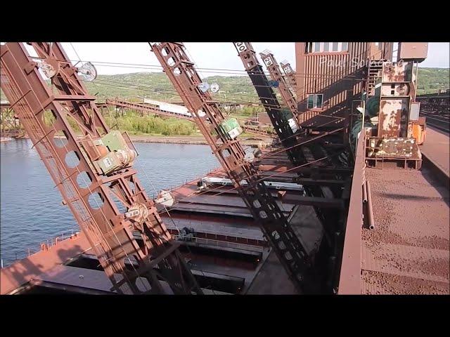 The James R Barker, CN dock loading, ship arriving, ship loading, ship departing.