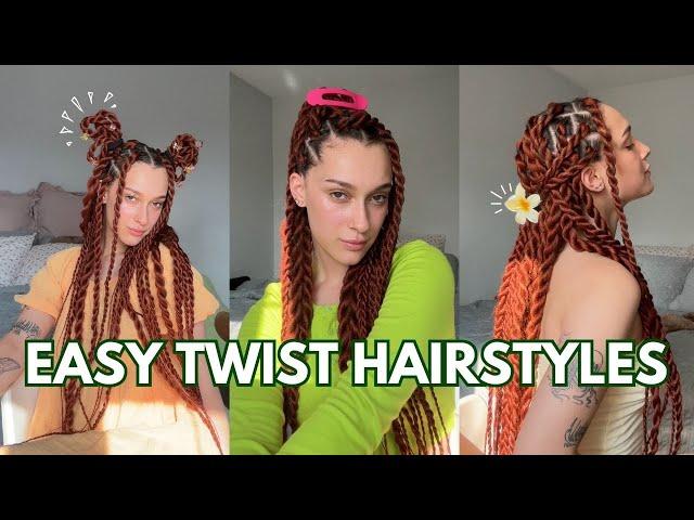 EASY HAIRSTYLES FOR TWISTS AND BRAIDS