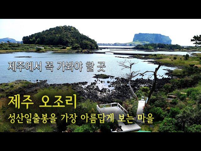 제주 오조리 - 성산일출봉을 가장 아름답게 보는 마을.                                                 제주에서 꼭 가봐야 할 곳