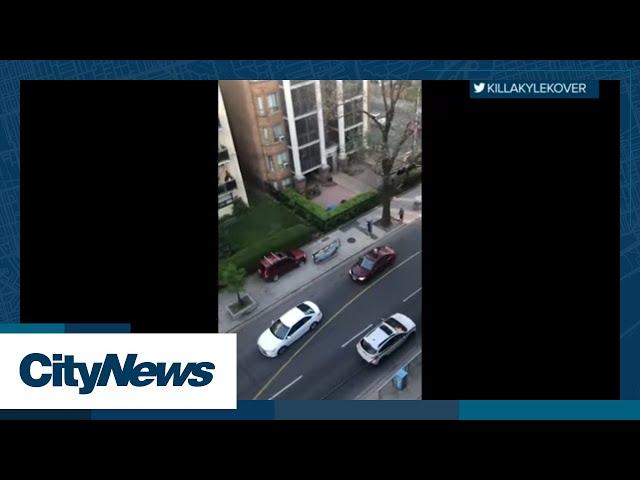 Video shows SUV driving on Toronto sidewalk