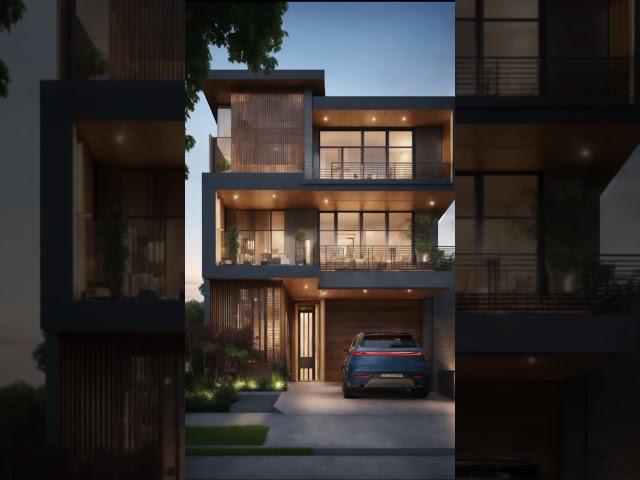 modern architecture 2 story floored house#housedesign #aiart #aiimage #shorts #youtubeshorts