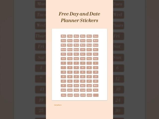 Free 2024 Day and Date Planner Stickers (ad)