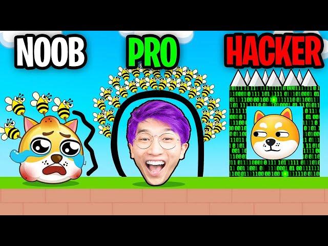 NOOB vs PRO vs HACKER In SAVE THE DOGE!? (ALL LEVELS!)