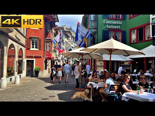 Swiss Summer in Zurich - 2023 | 4K HDR Walking Tour and Drone Views