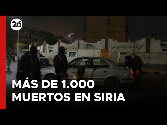 MEDIO ORIENTE | Violencia en Siria deja más de 1.000 muertos