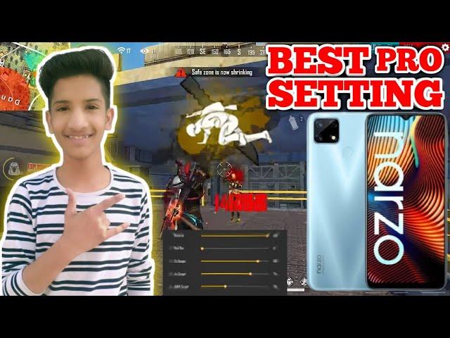 Realme narzo 20 free fire sensitivity | best pro settings | FREE FIRE #mratulyt