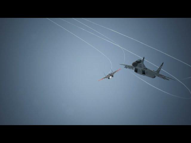 Ace Combat 7 : MIG-29A cobra maneuver, SU-30MKI post stall maneuver (PSM)