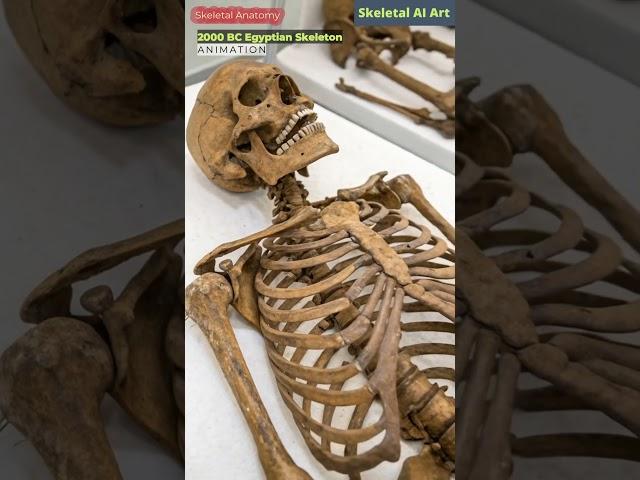 Animation of Ancient Egyptian Skeleton | Skeletal AI Art | 01